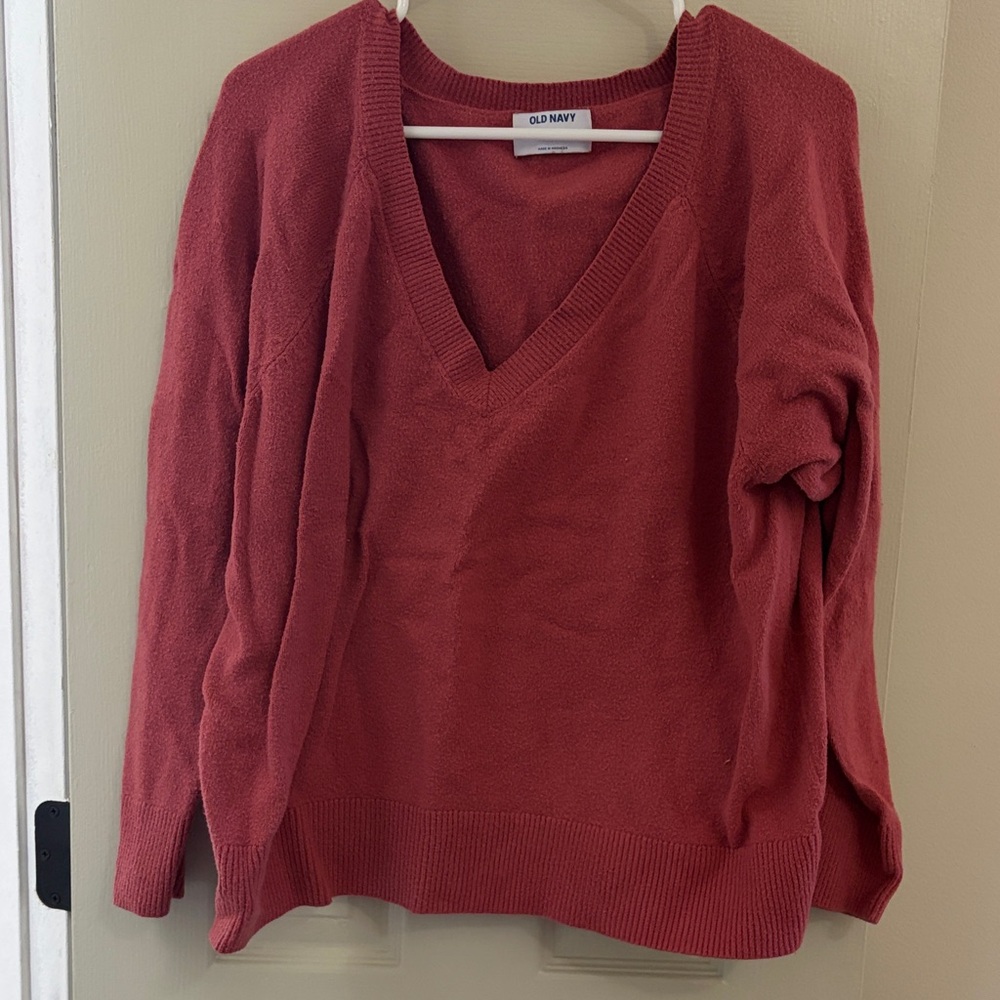 Old Navy Women's V-Neck Sweater - Mauve Pink